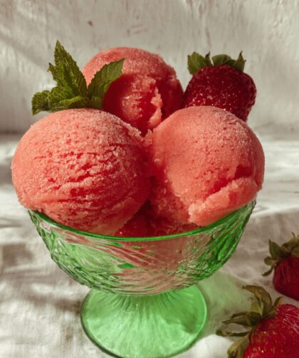 Low FODMAP Strawberry Sorbet Recipe