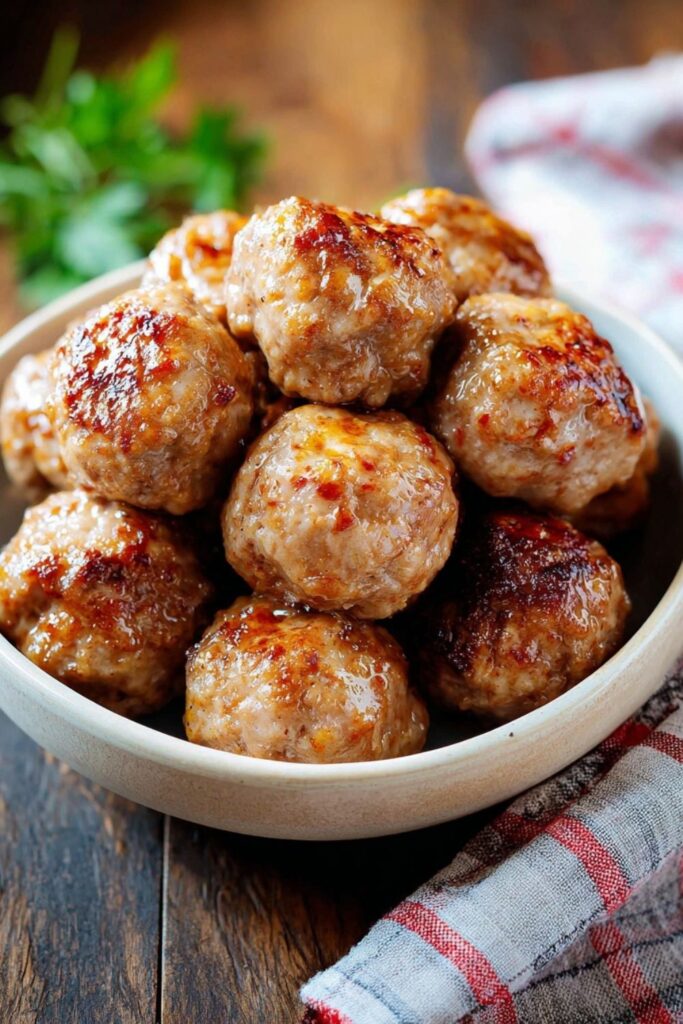 Low Sodium Ground Pork Meatballs