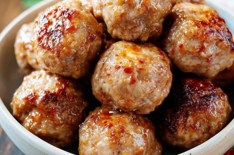 Low Sodium Ground Pork Meatballs