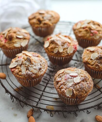 Low FODMAP Rhubarb Muffins