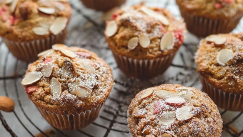 Low FODMAP Rhubarb Muffins