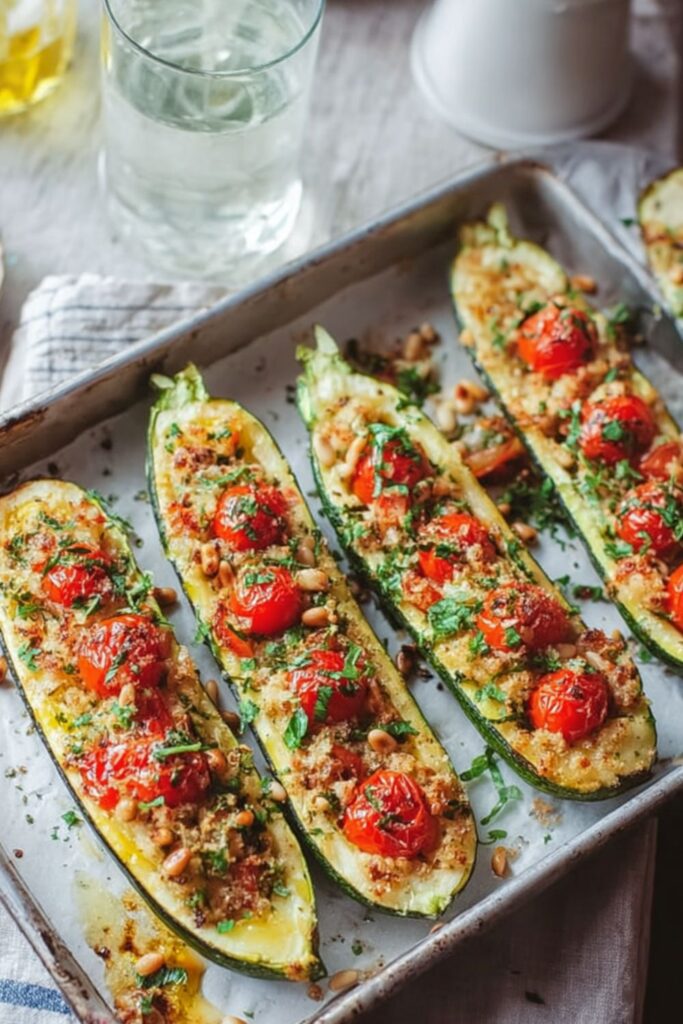 Low Histamine Stuffed Zucchini Boats
