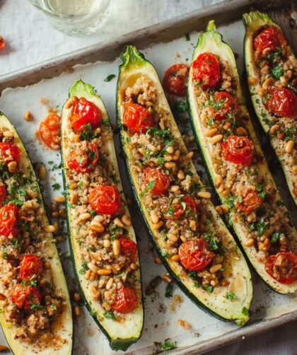 Low Histamine Stuffed Zucchini Boats