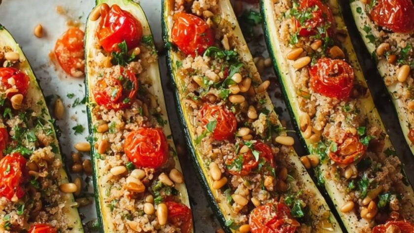 Low Histamine Stuffed Zucchini Boats