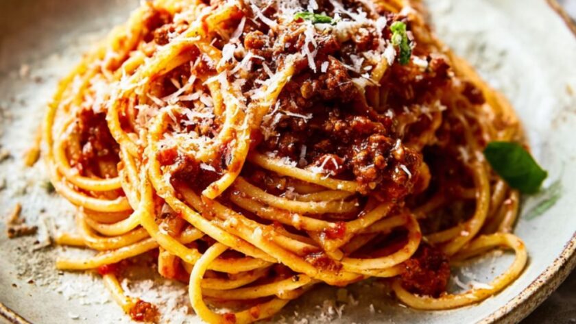 Low Residue Spaghetti Bolognese