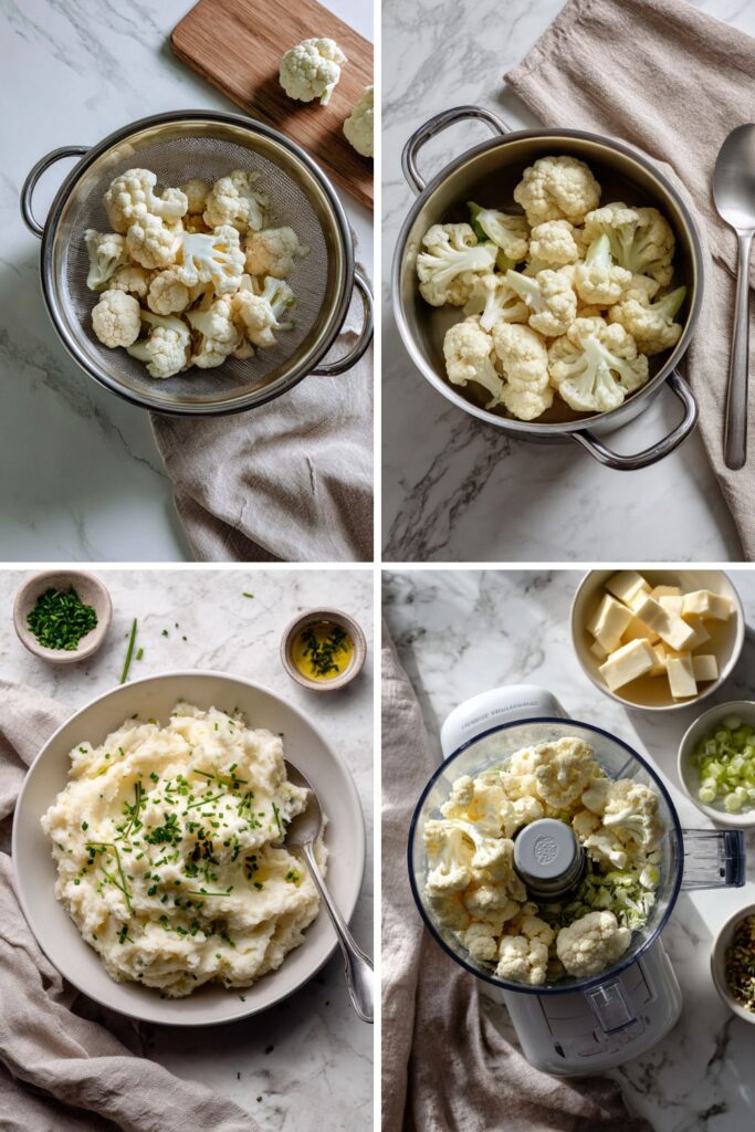 Low Acid Mashed Cauliflower