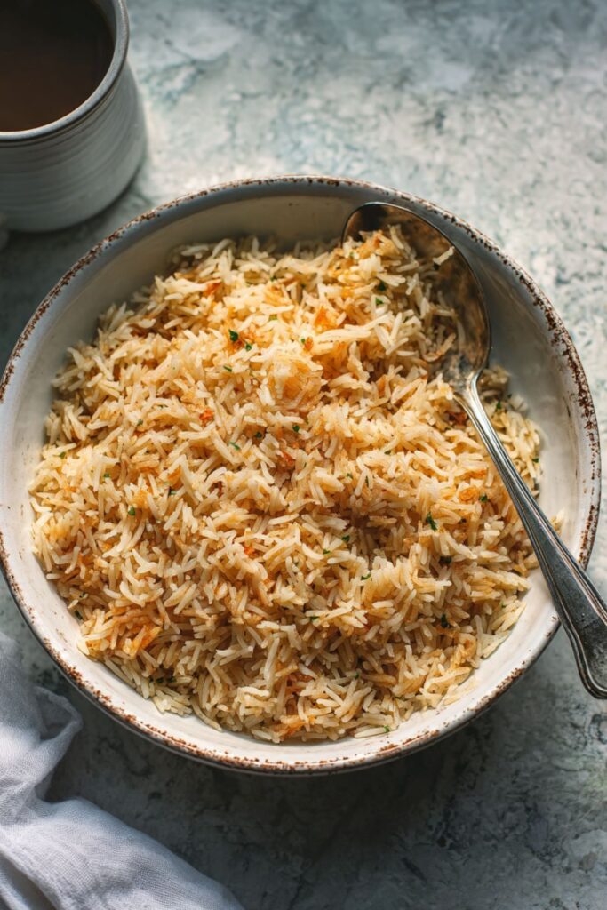 Low Acid Rice Pilaf
