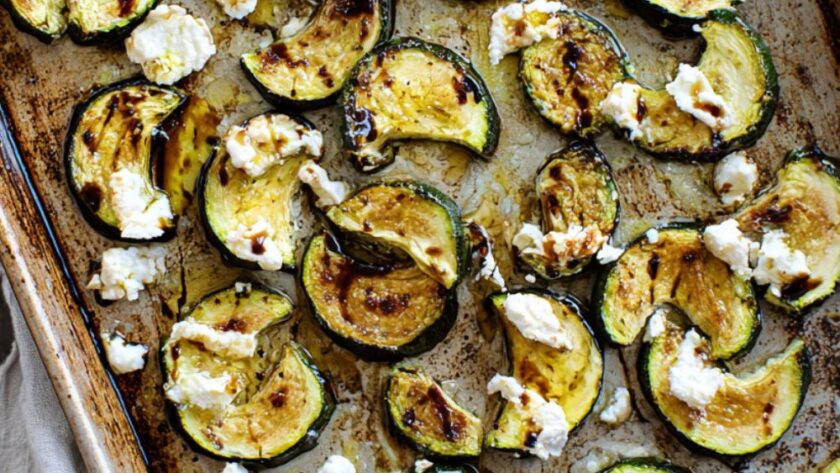 Low Acid Roasted Zucchini