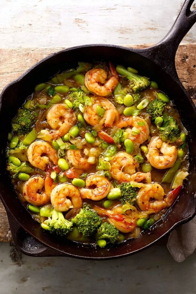 Low Acid Shrimp Stir Fry